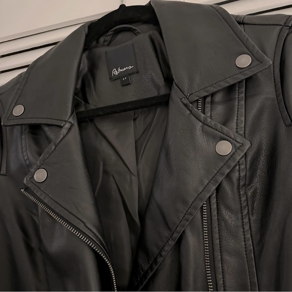 Reitmans Sporty Faux Leather Biker Jacket - Picture 3 of 7